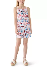Girls 7-16 Americana Shirt and Shorts Set