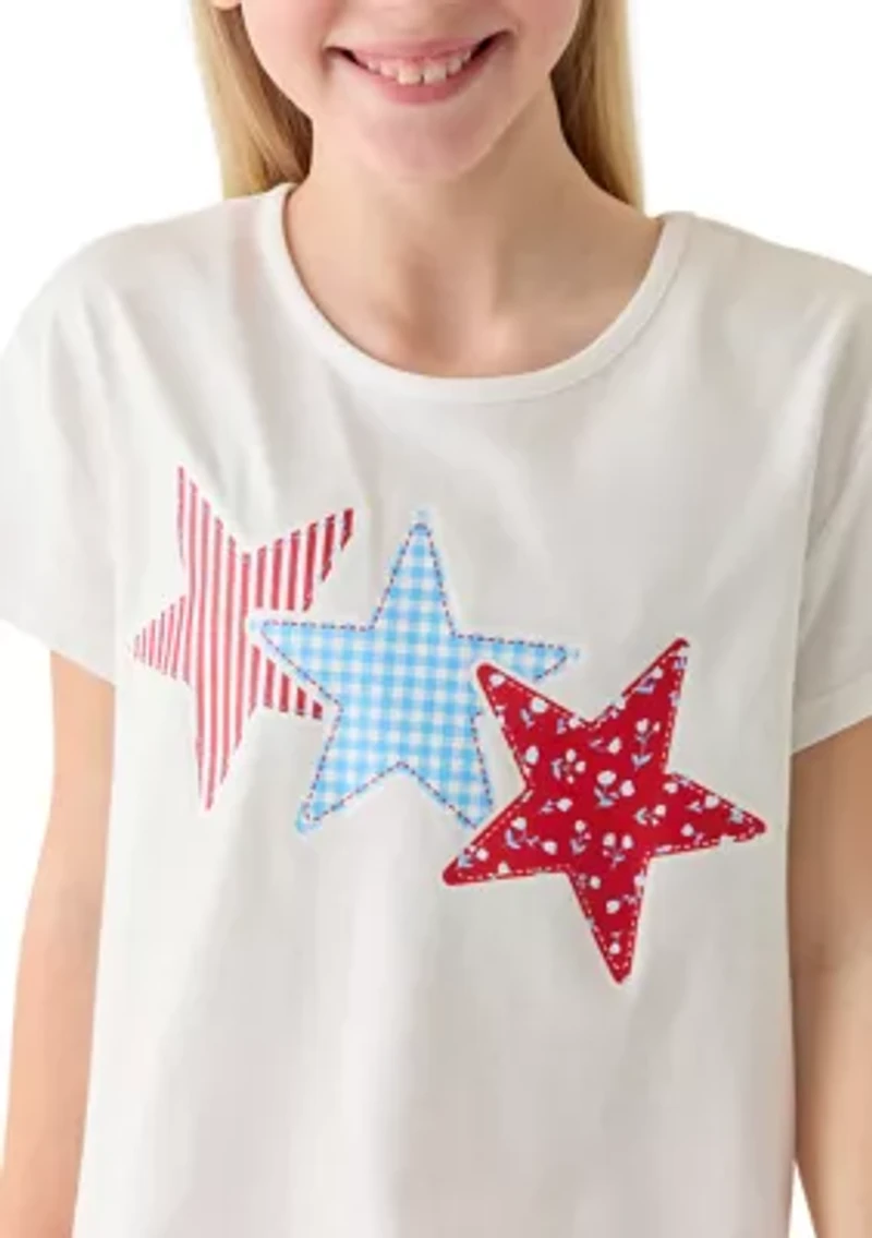 Girls 7-16 Americana Shirt and Shorts Set