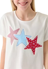 Girls 7-16 Americana Shirt and Shorts Set