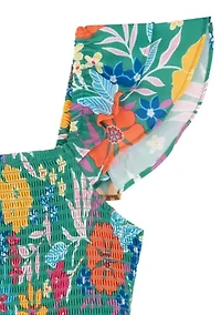 Girls 7-16 Print Chiffon Romper
