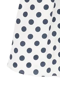 Girls 7-16 Knit Ponte Polka Dot Dress