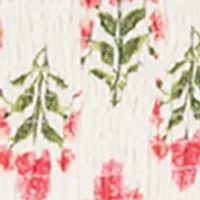 Girls 7-16 Block Print Smocked Dress