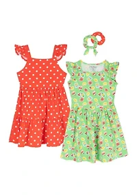 Girls 7-16 Fruit Dress Set
