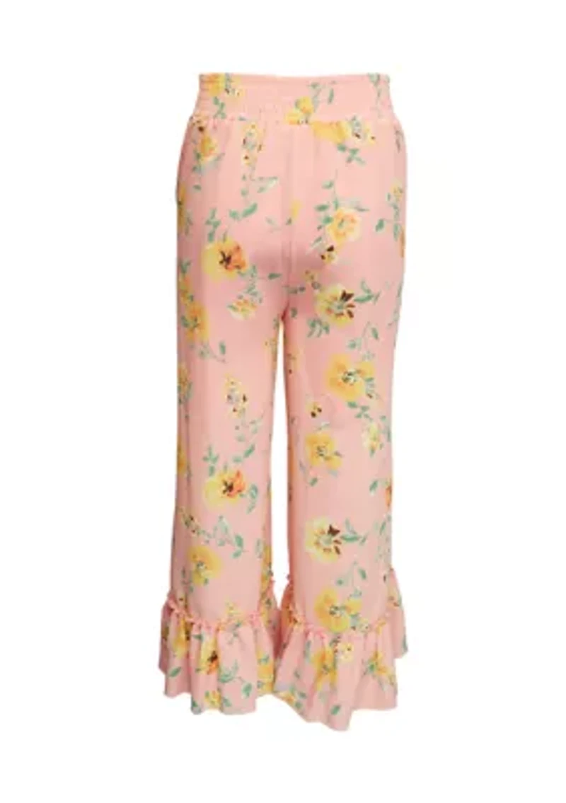Girls 7-16 Printed Wide Leg Pants