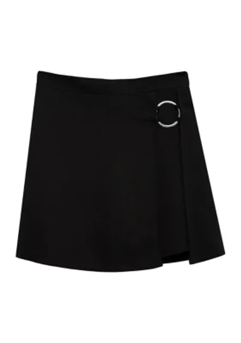Girls 7-16 Black Ring Skirt