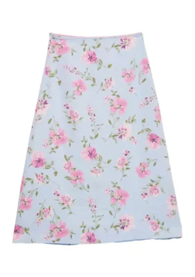 Girls 7-16 Printed Woven Maxi Skirt