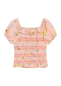 Girls 7-16 Printed Woven Top
