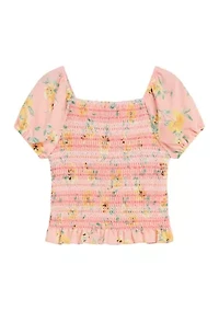 Girls 7-16 Printed Woven Top