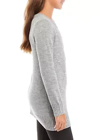 Girls 7-16 Pearl Sweater and Leggings Set