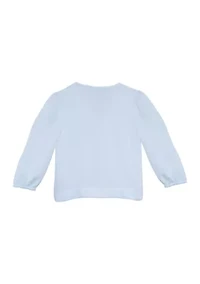 Girls 7-16 Long Sleeve Lace Trim Top
