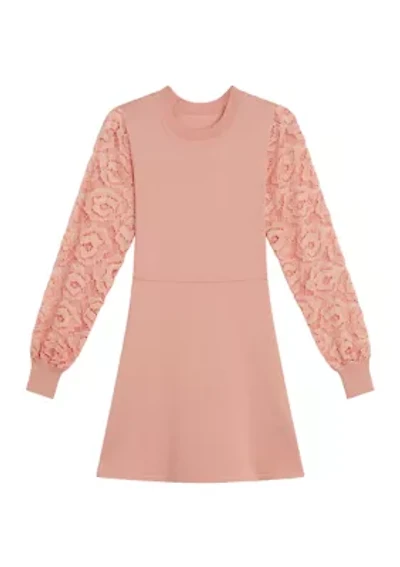 Girls 7-16 Lace Sleeve Sweater Dress