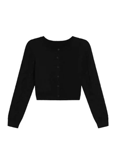Girls 7-16 Metallic Cardigan