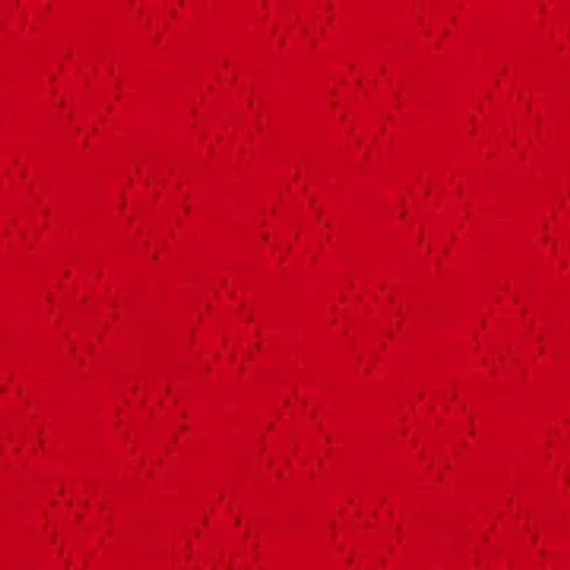 Girls 7-16 Printed Heart Pointelle Top