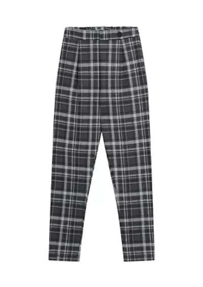 Girls 7-16 Plaid Printed Pants