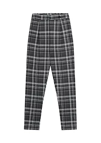 Girls 7-16 Plaid Printed Pants