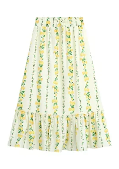 Girls 7-16 Lemon Print Maxi Skirt