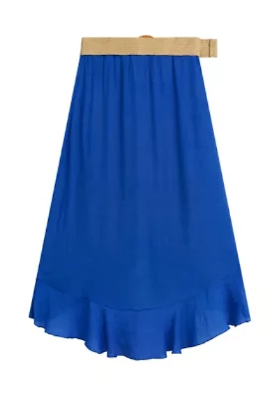 Girls 7-16 Hi-Low Skirt