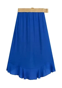 Girls 7-16 Hi-Low Skirt