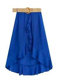 Girls 7-16 Hi-Low Skirt