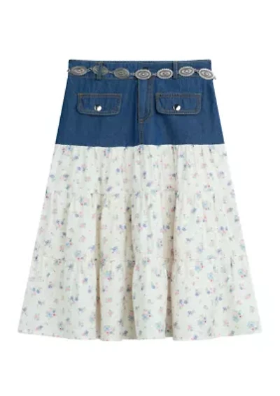 Girls 7-16 Printed Skirt