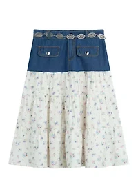 Girls 7-16 Printed Skirt