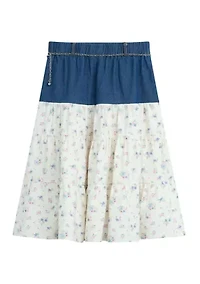 Girls 7-16 Printed Skirt