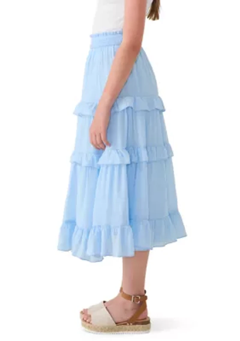 Girls 7-16 Tiered Maxi Skirt