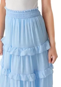 Girls 7-16 Tiered Maxi Skirt