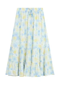 Girls 7-16 Floral Tiered Maxi Skirt