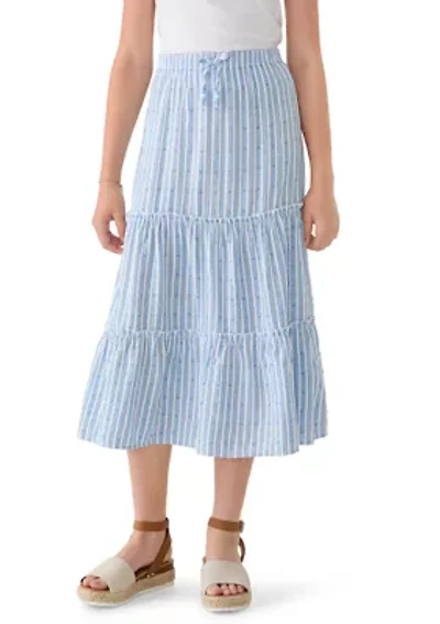 Girls 7-16 Striped Tiered Maxi Skirt