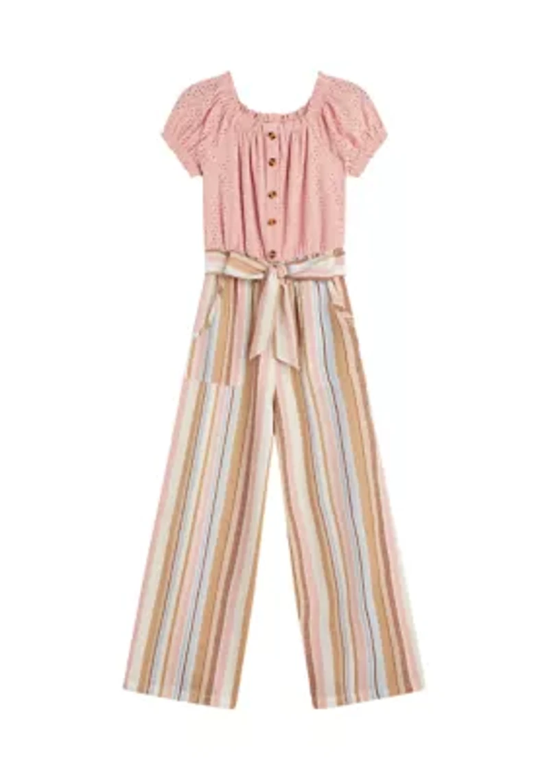 Girls 7-16 Paperbag Waist Jumpsuit