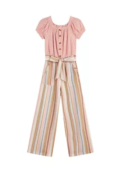 Girls 7-16 Paperbag Waist Jumpsuit