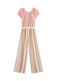 Girls 7-16 Paperbag Waist Jumpsuit