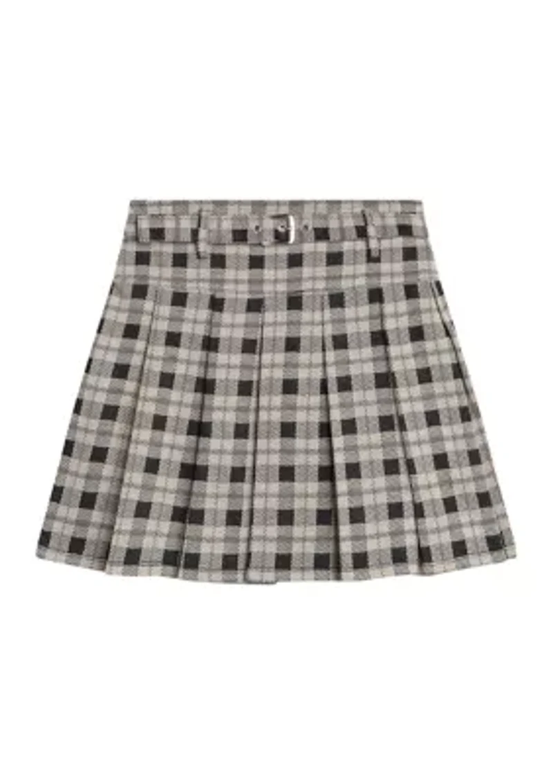 Girls 7-16 Plaid Printed Skirt