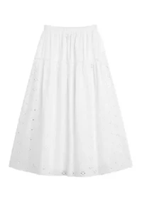 Girls 7-16 White Maxi Skirt