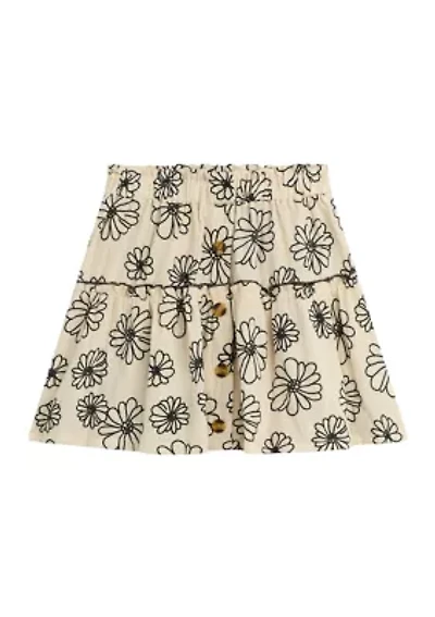 Girls 7-16 Printed Ruffle Skirt
