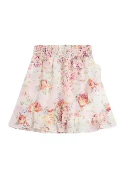 Girls 7-16 Floral Printed Skirt