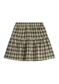 Girls 7-16 Double Knit Front Plaid Skirt