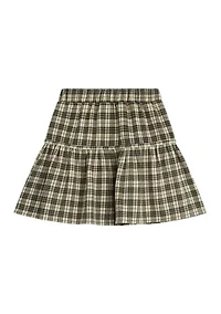 Girls 7-16 Double Knit Front Plaid Skirt
