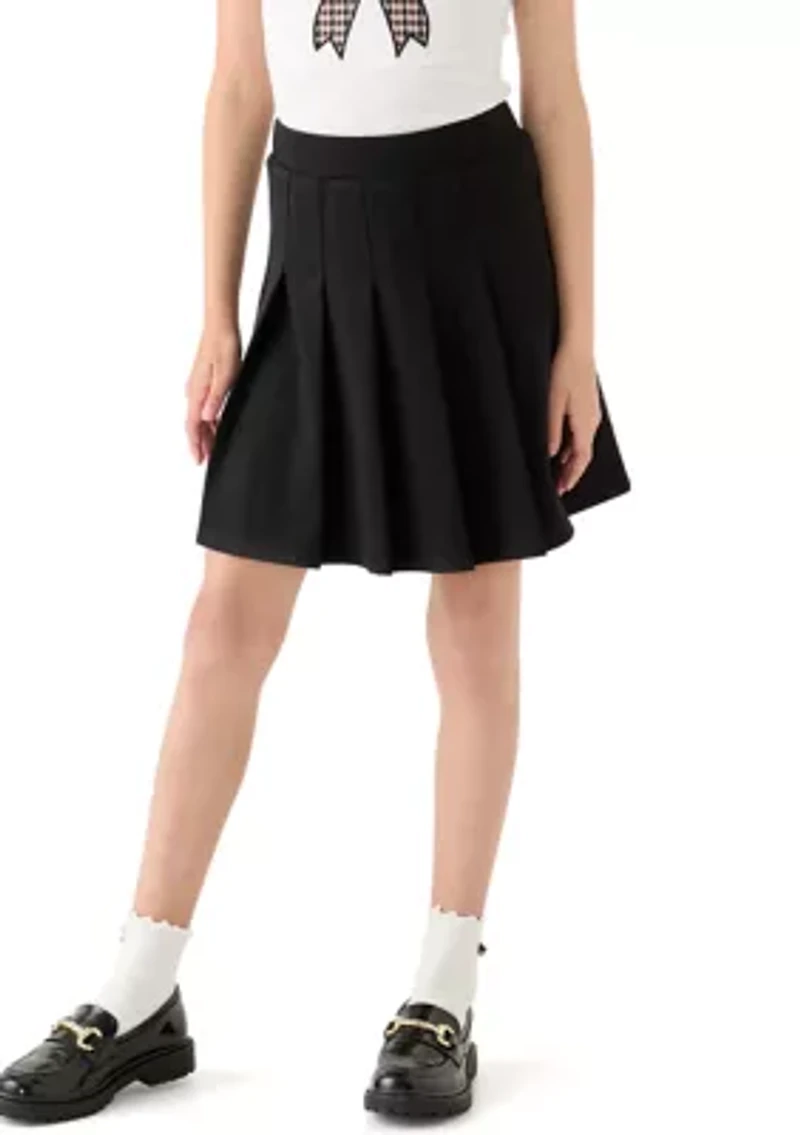 Girls 7-16 Pleated Black Skirt