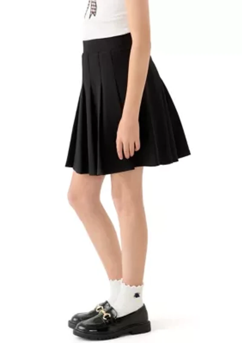 Girls 7-16 Pleated Black Skirt