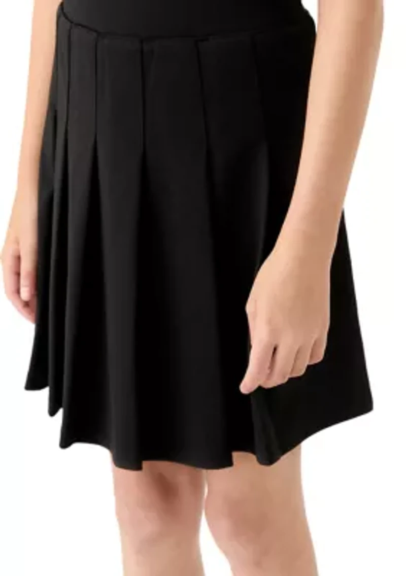 Girls 7-16 Pleated Black Skirt