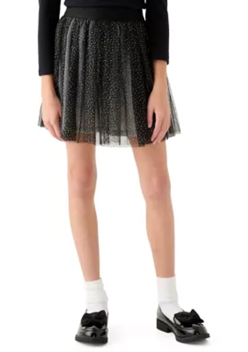 Girls 7-16 Glitter Mesh Skirt