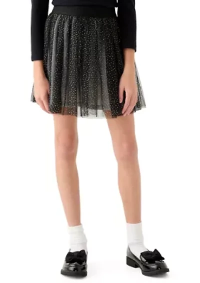 Girls 7-16 Glitter Mesh Skirt