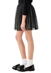 Girls 7-16 Glitter Mesh Skirt