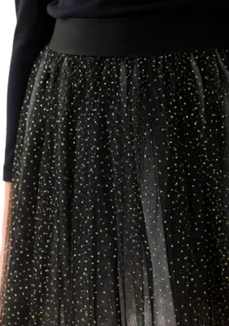 Girls 7-16 Glitter Mesh Skirt