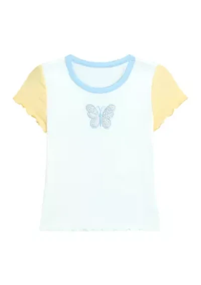 Girls 7-16 Bitterfly Ribbed Top