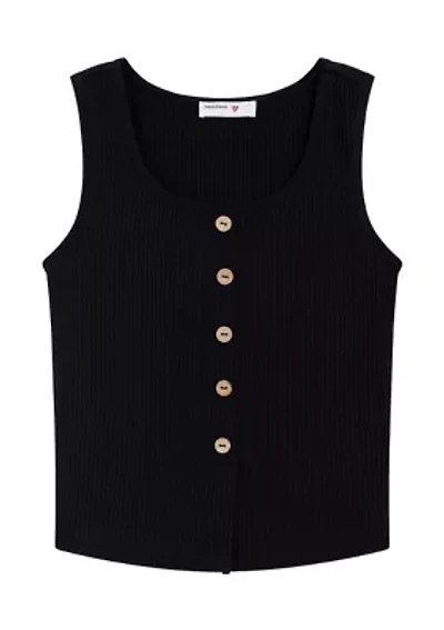 Girls 7-16 Button Front Tank