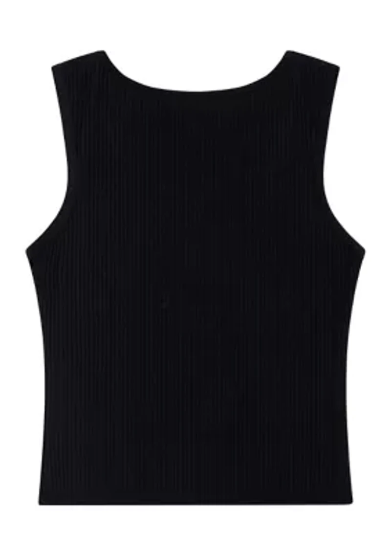 Girls 7-16 Button Front Tank