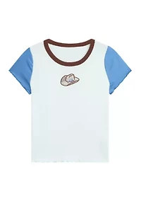 Girls 7-16 Cowboy Hat Ribbed Shirt